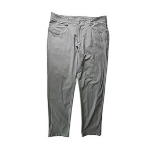 Hind Tricot Prime Time Performance Pants Men 34x30 Gray Stretch Golf Travel EUC
